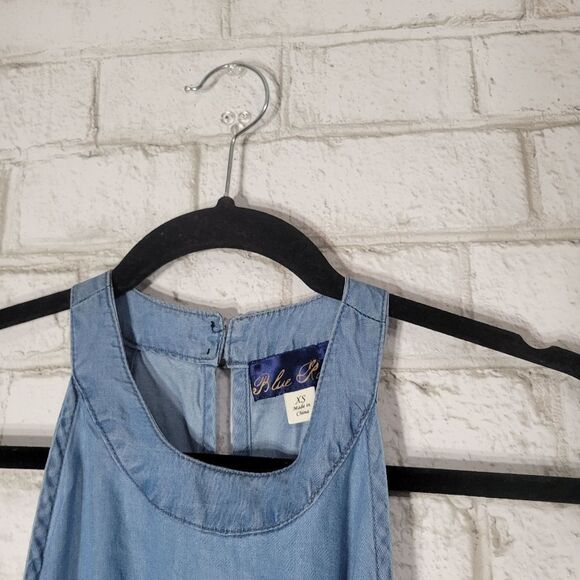 Blue Rain lyocell blue open shoulder top - Picture 5 of 12